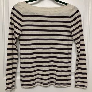 Purple Striped Long Sleeve Tee